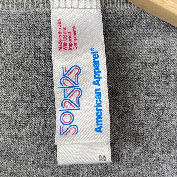 American Apparel Tri Blend Lightweight Drawstring Cropped Pullover Hoodie NWOT - Picture 3 of 7